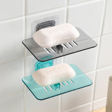 Load image into Gallery viewer, Bathroom Shower Soap Dishes Drain Sponge Holder Wall Mounted Storage Rack Soap Box Organizer Container