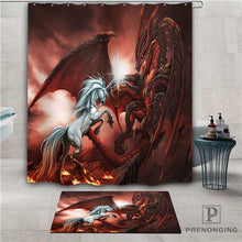 Load image into Gallery viewer, Custom Horse (1) Waterproof Shower Curtain  Doormat Home Bath Bathroom  Polyester Fabric Multi Sizes#2019-01-12-202