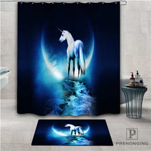 Load image into Gallery viewer, Custom Horse (1) Waterproof Shower Curtain  Doormat Home Bath Bathroom  Polyester Fabric Multi Sizes#2019-01-12-202